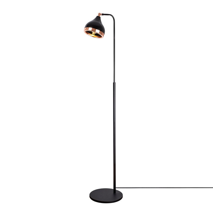 Opviq Lámpara de pie de metal Negro y Cobre Opviq Lámpara de pie de metal Negro y Cobre